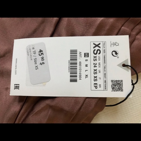 SOLD Zara Satin Effect Top - Picture 4 of 6